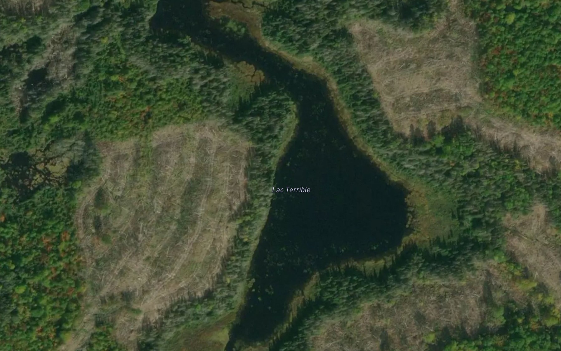 Satellite map of the Lac Terrible