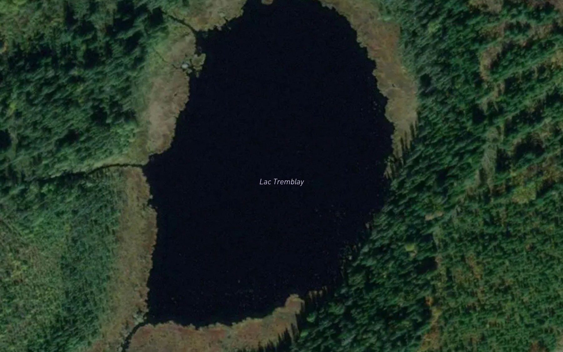 Satellite map of the Lac Tremblay