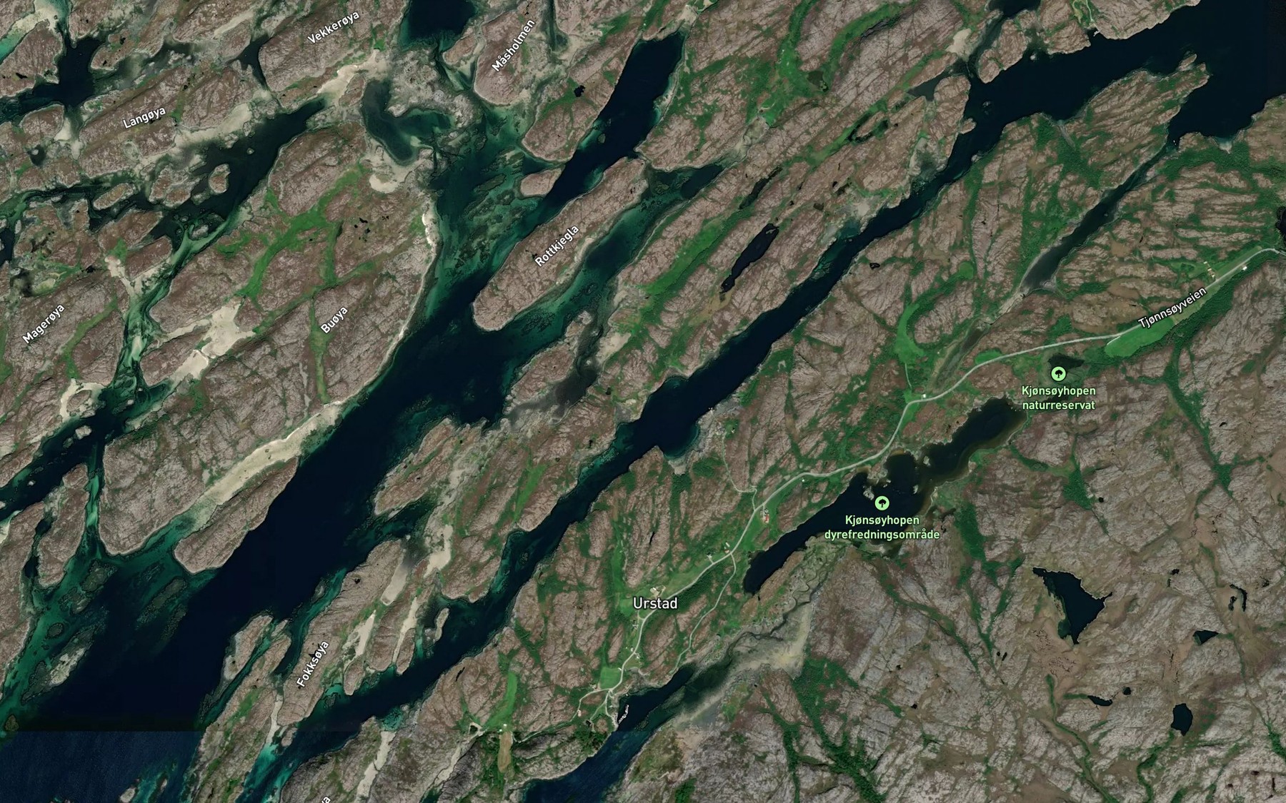 Satellite map of the Sulavagen