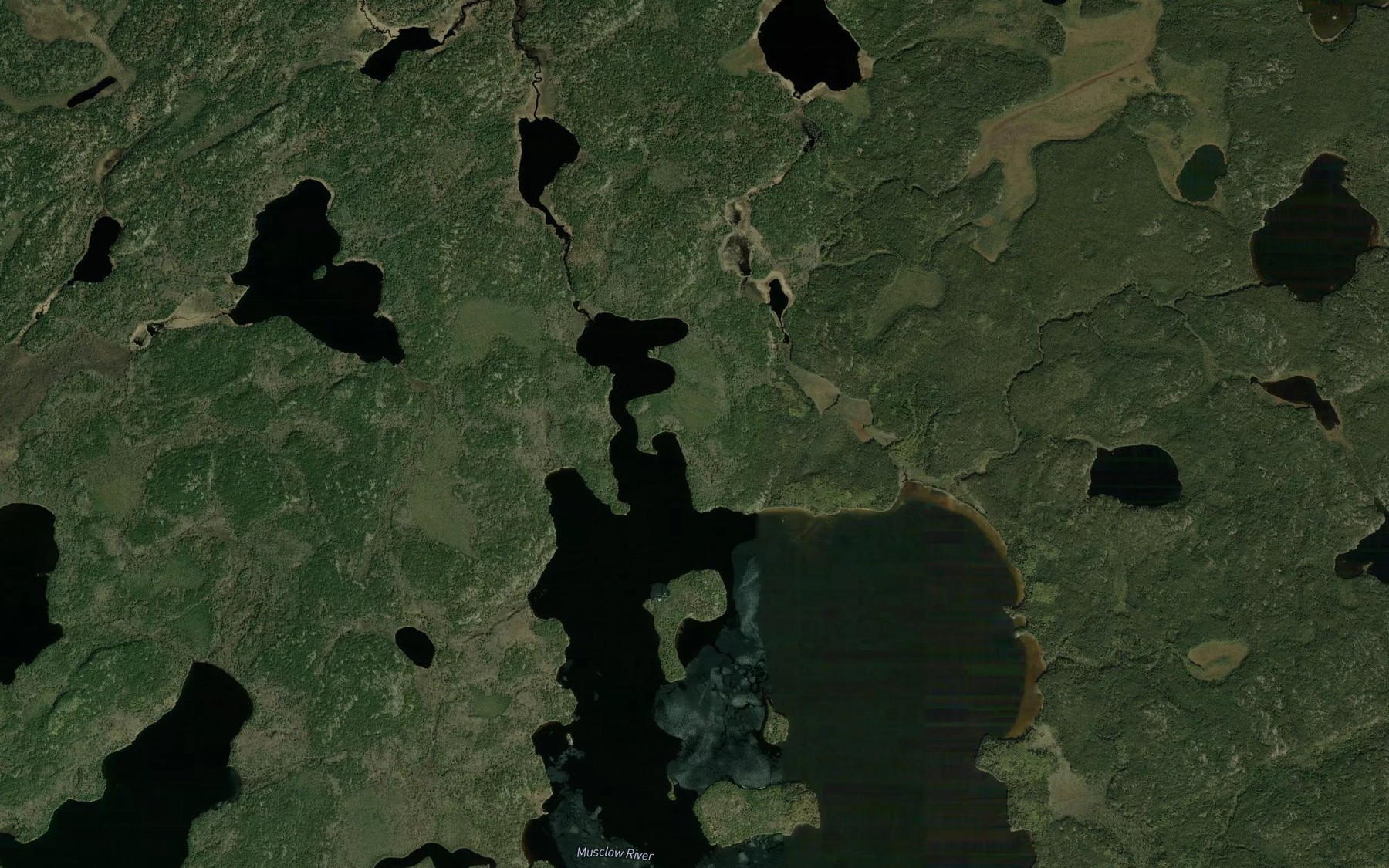 Satellite map of the Job Creek