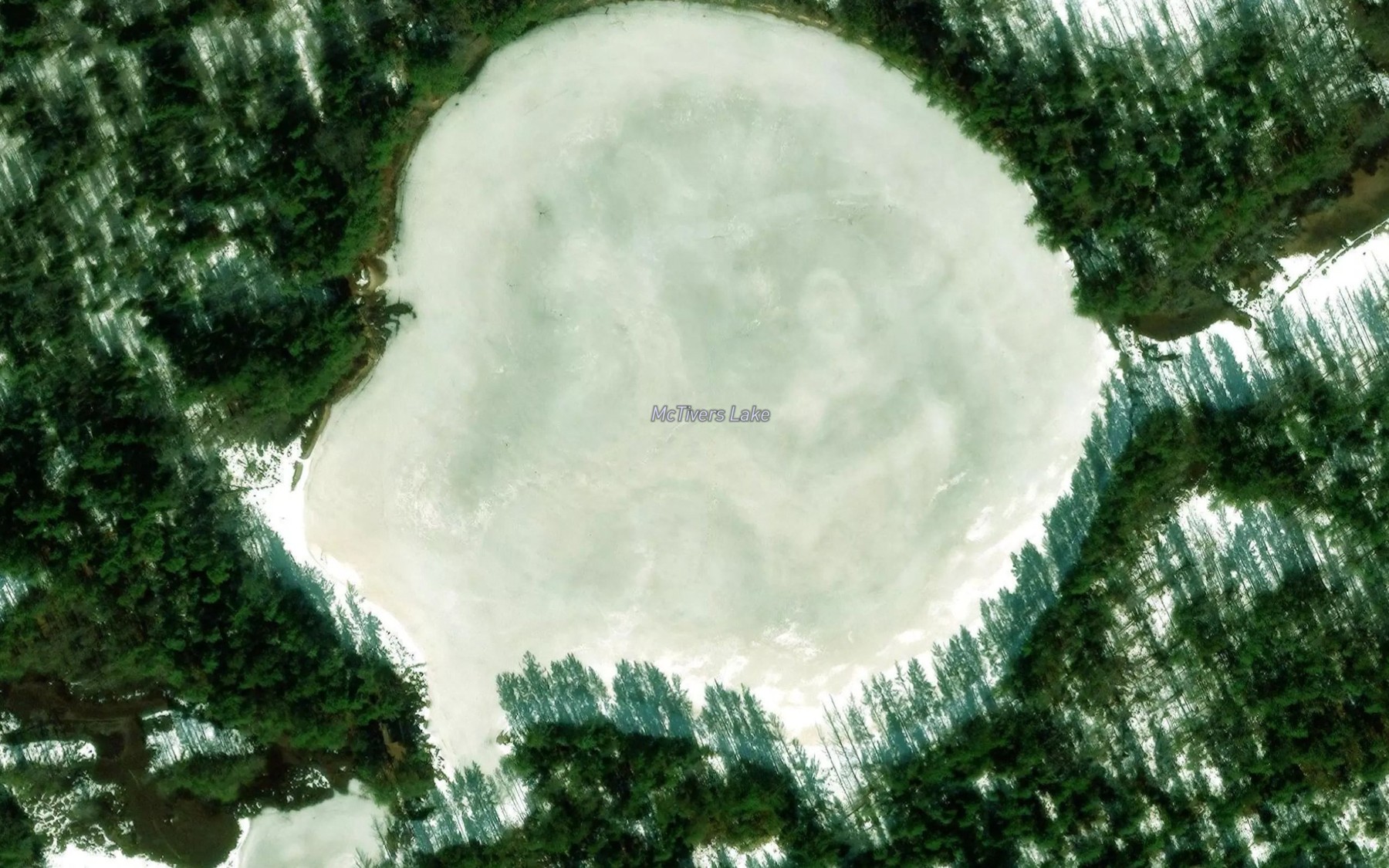 Satellite map of the McTivers Lake