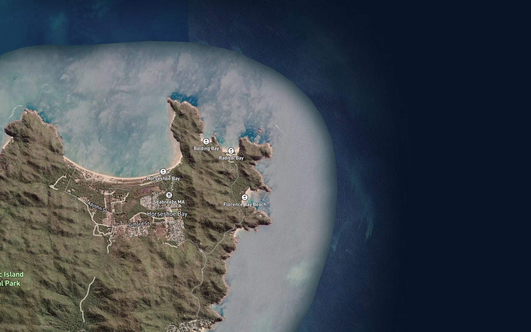 Satellite map of the Gowrie Bay