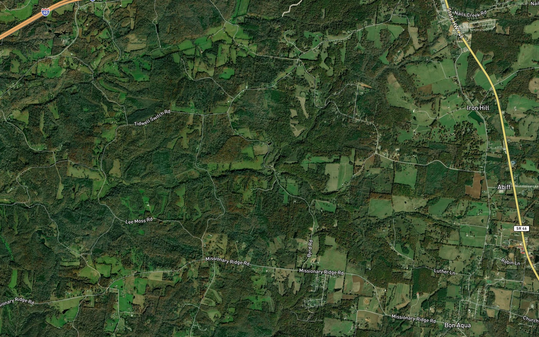 Satellite map of the South Fork Bear Creek
