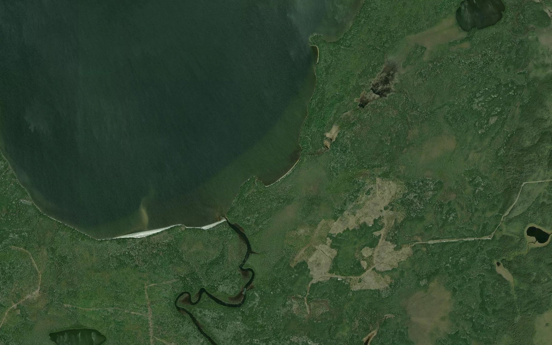 Satellite map of the Obakamiga River