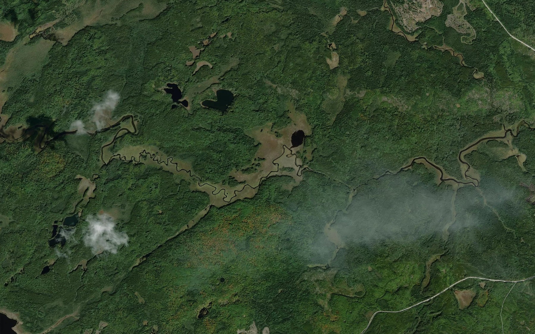 Satellite map of the Wishart Lake