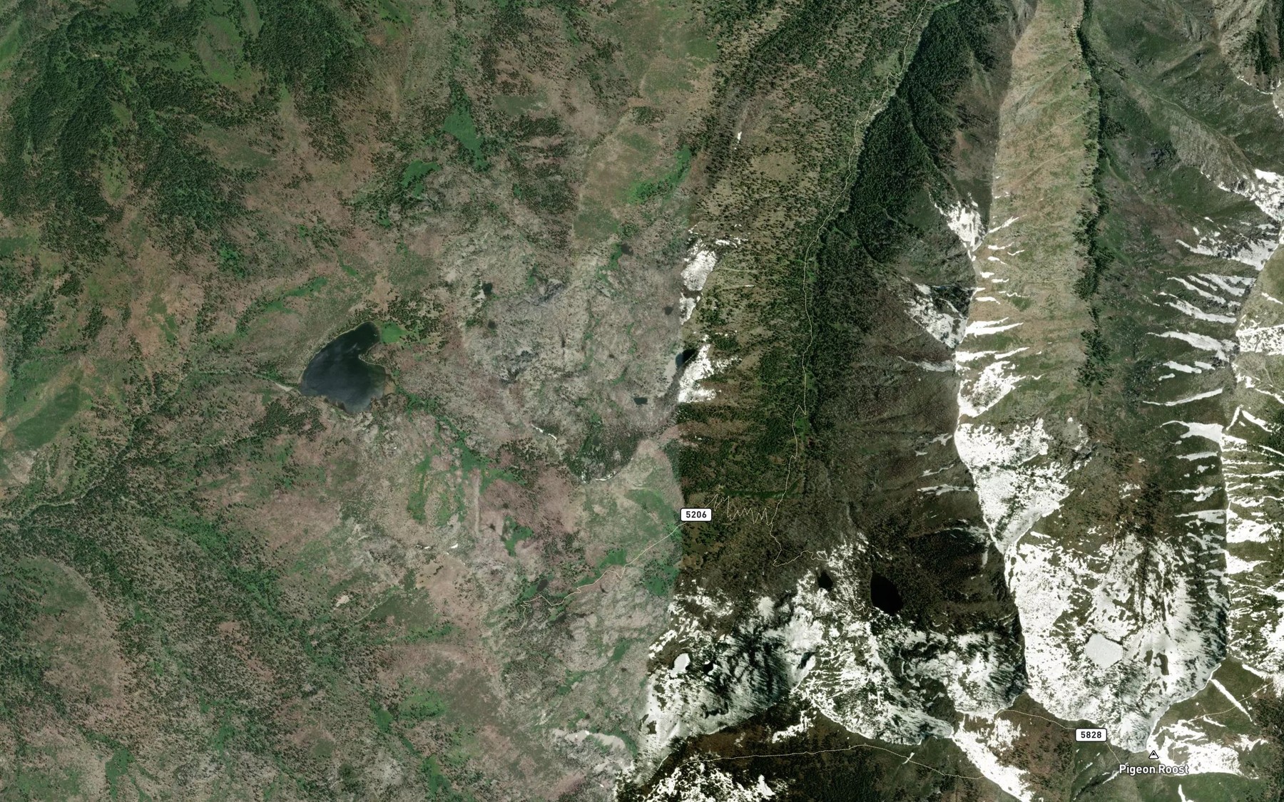 Satellite map of the Tickner Lake