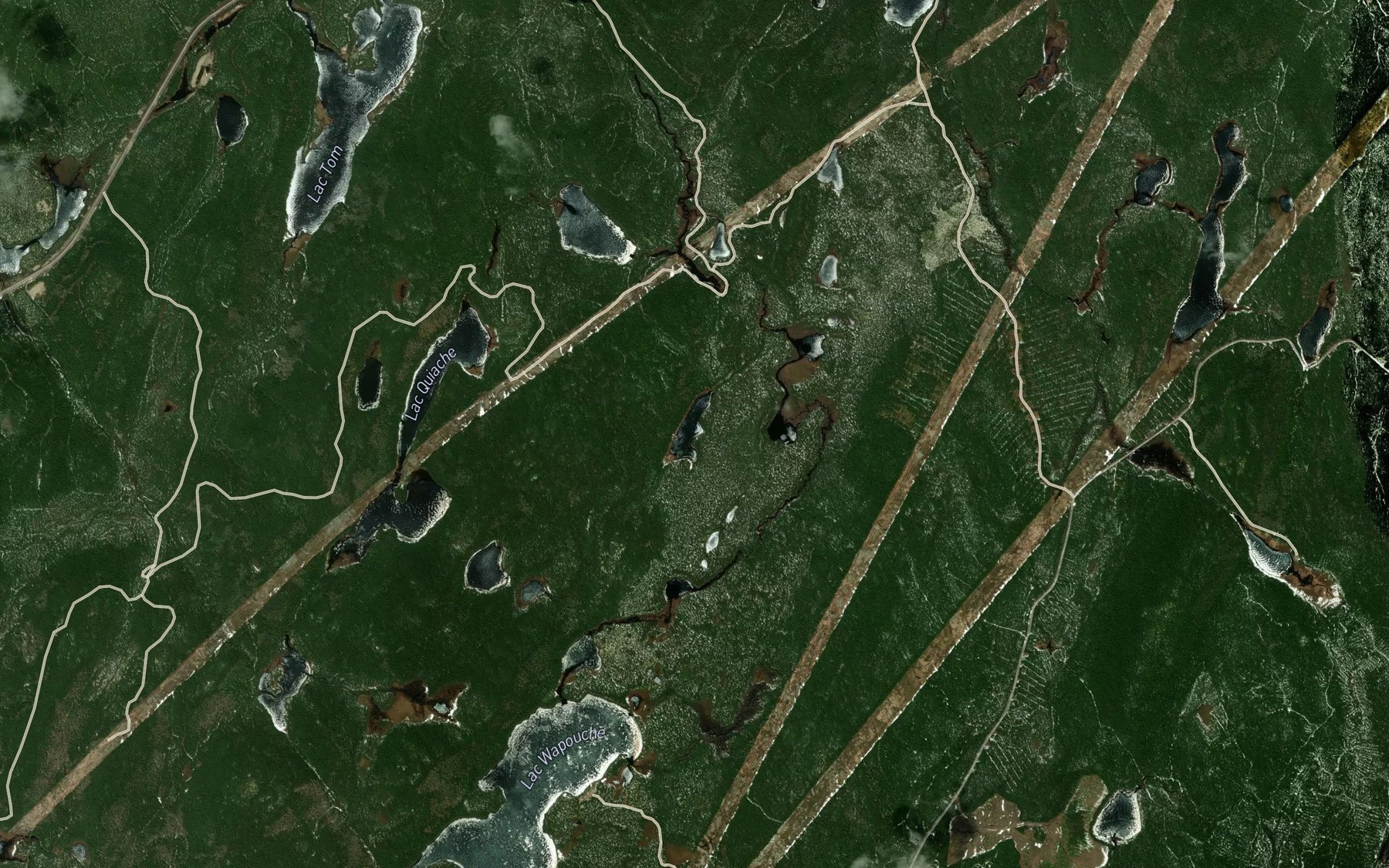 Satellite map of the Lac des Myrtilles