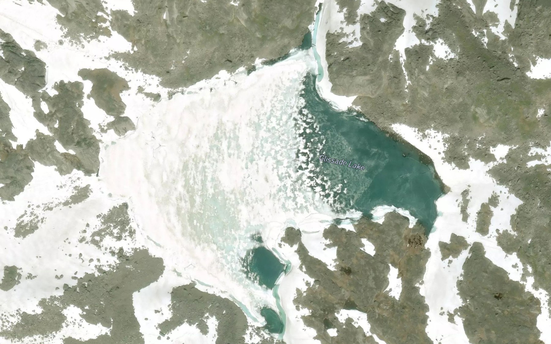 Satellite map of the Glissade Lake
