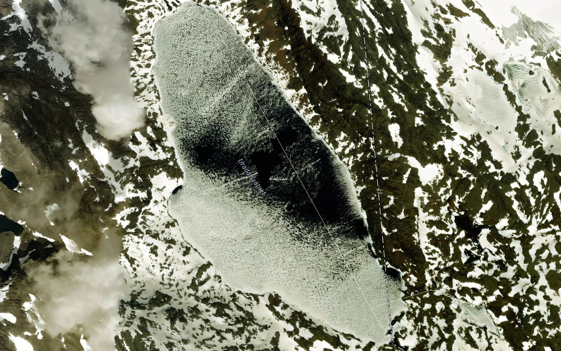 Satellite map of the Uradalsvatnet
