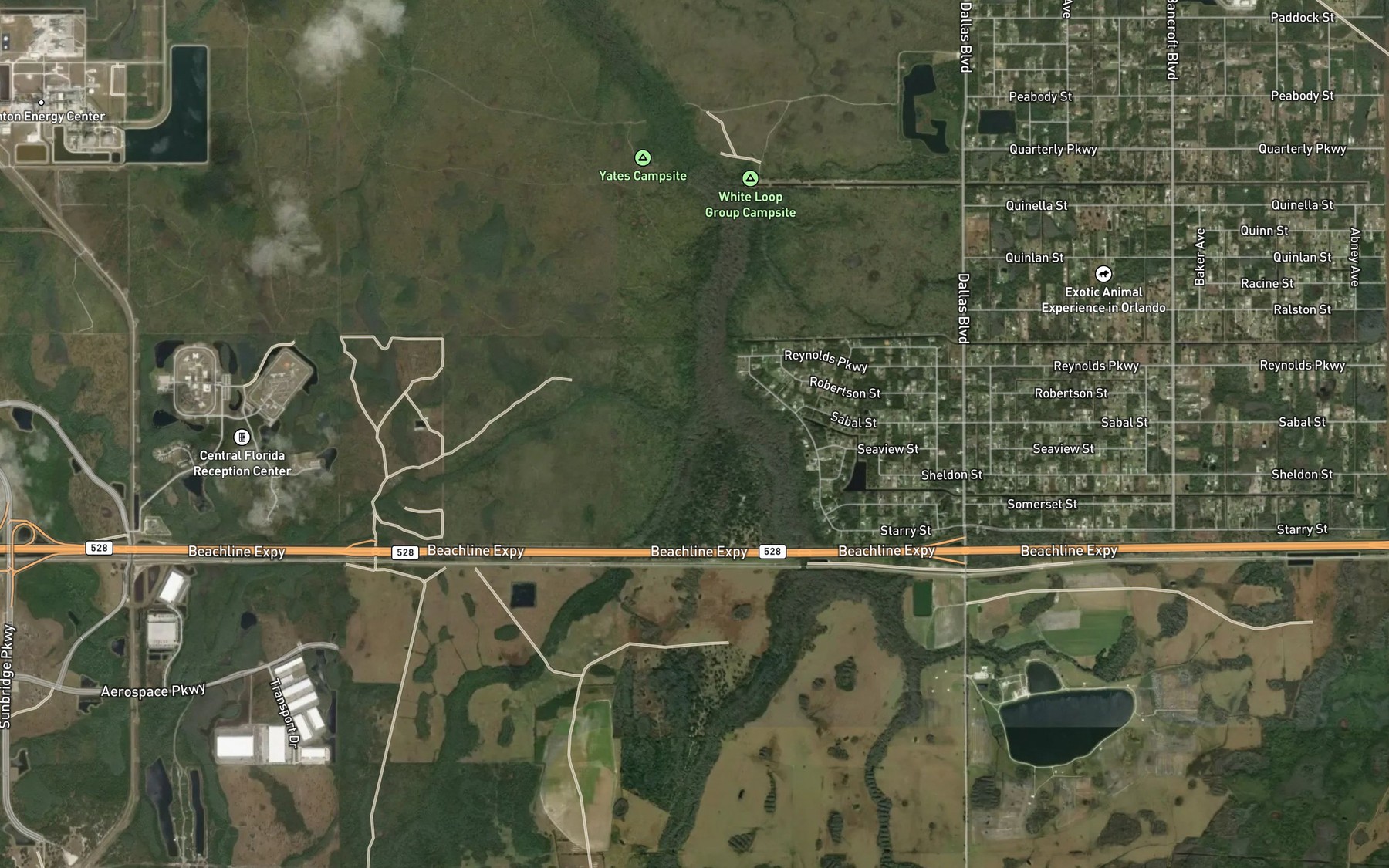 Satellite map of the Green Branch