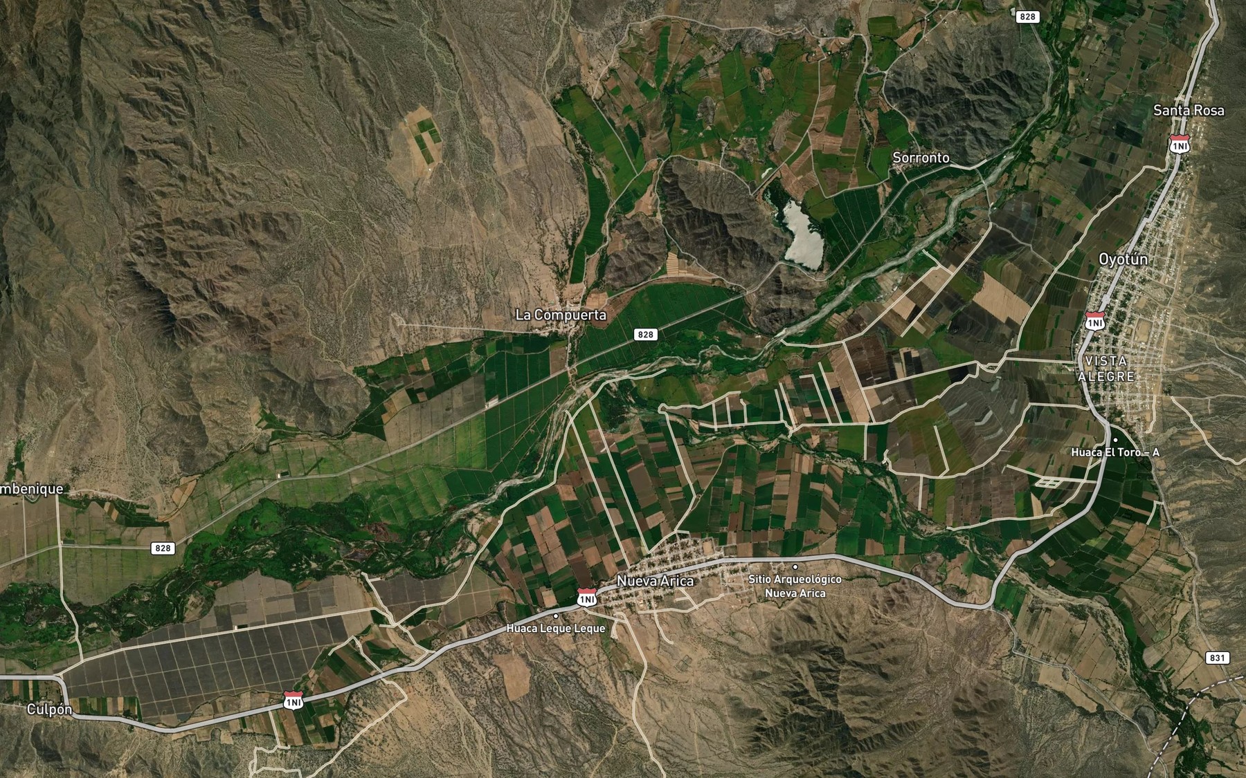 Satellite map of the Rio de Nanchoc