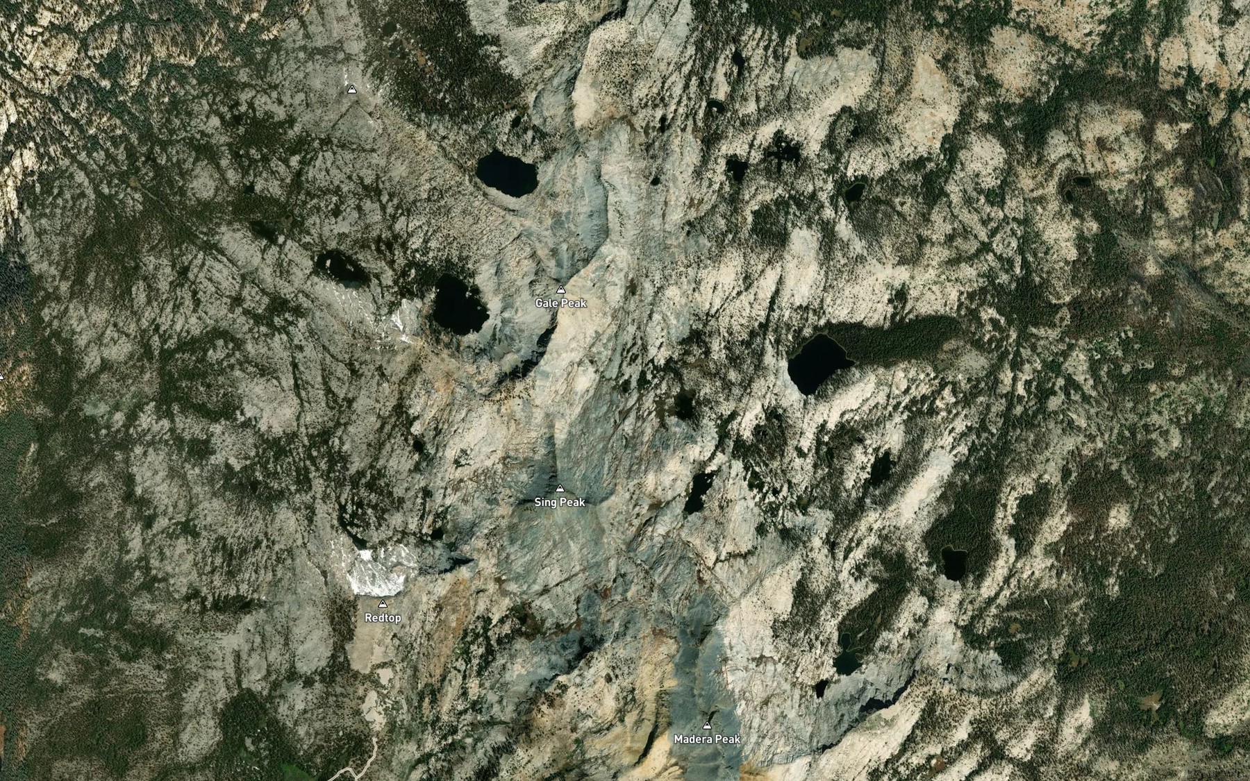 Satellite map of the Gale Lake