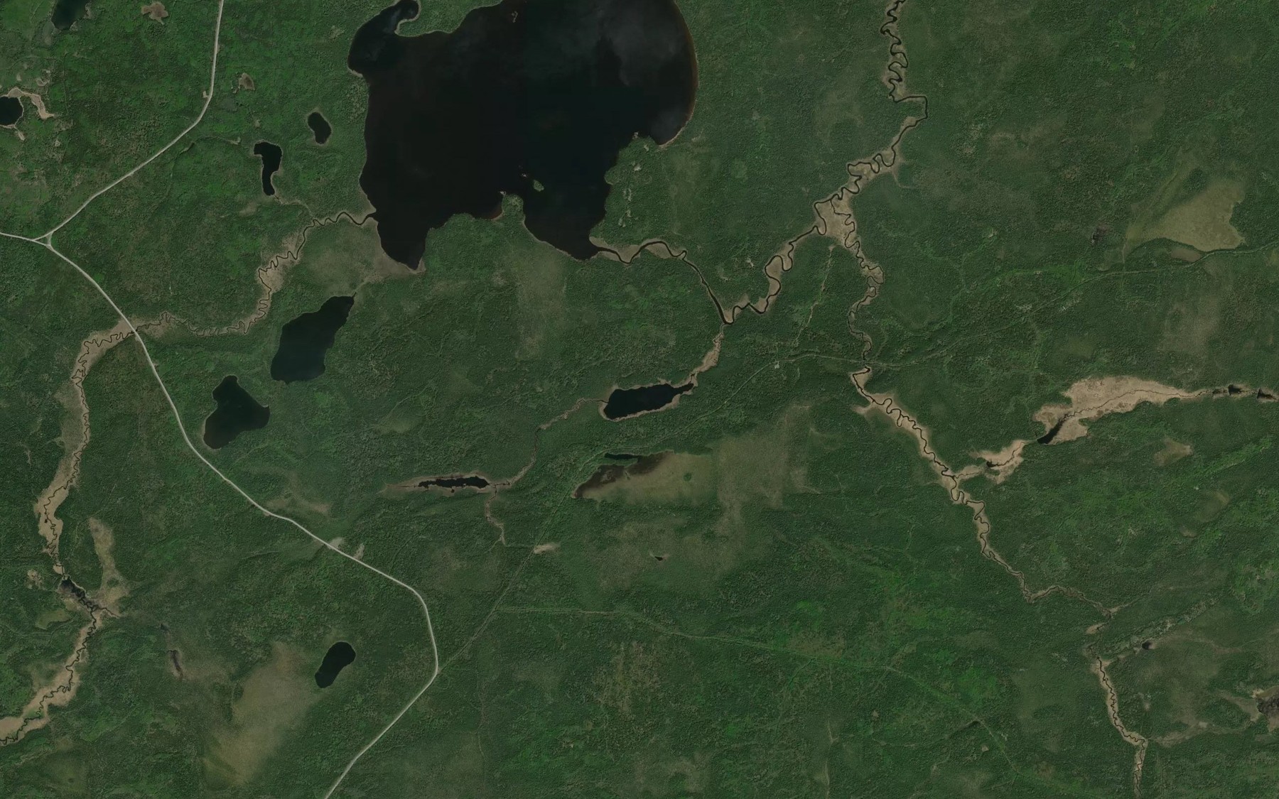 Satellite map of the Morin Lake