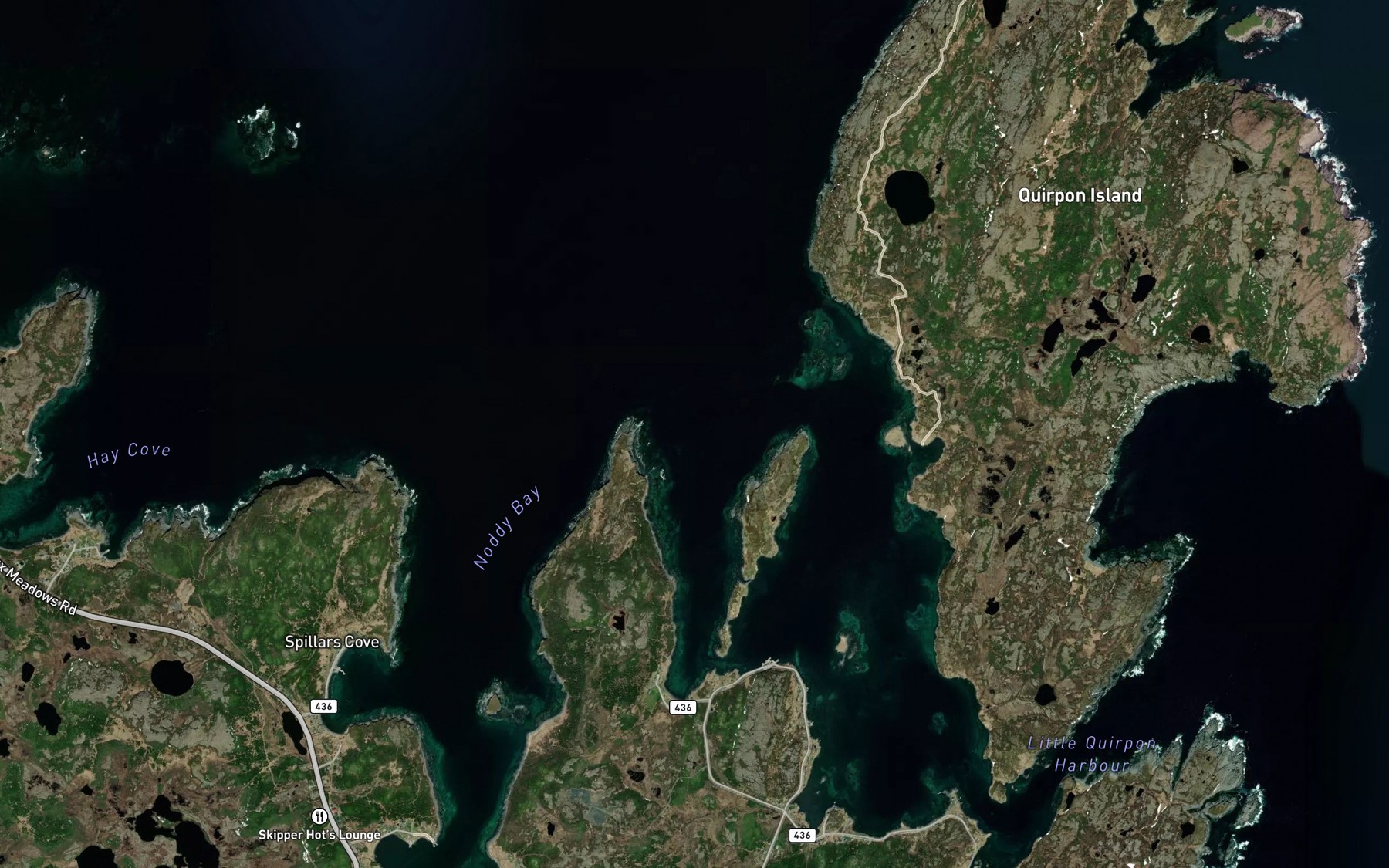 Satellite map of the Lancy Ball Bay