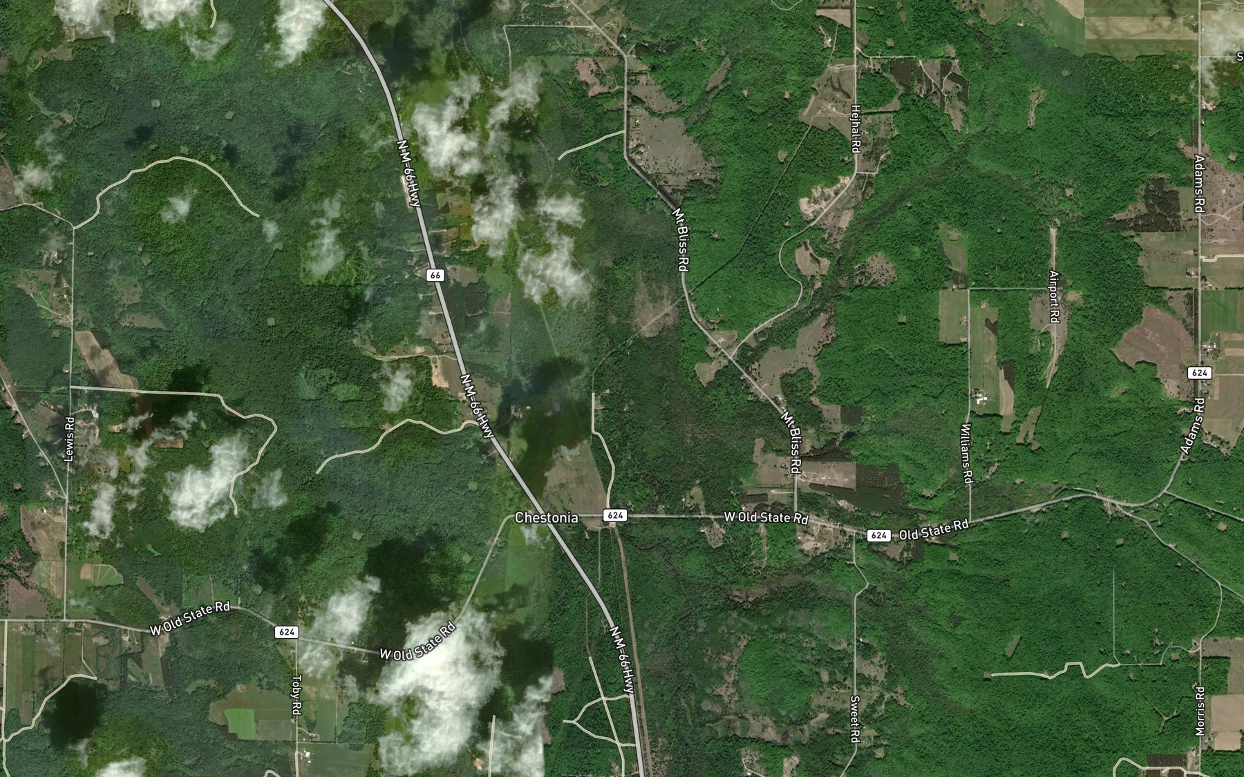 Satellite map of the Mill Creek