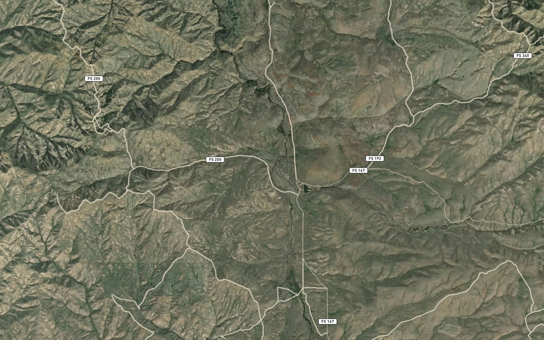 Satellite map of the Case Creek