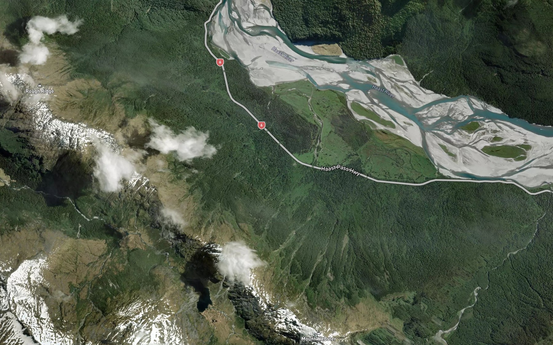 Satellite map of the Cron Creek