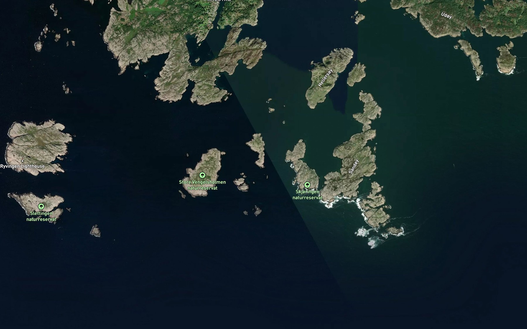 Satellite map of the Sydostebukta