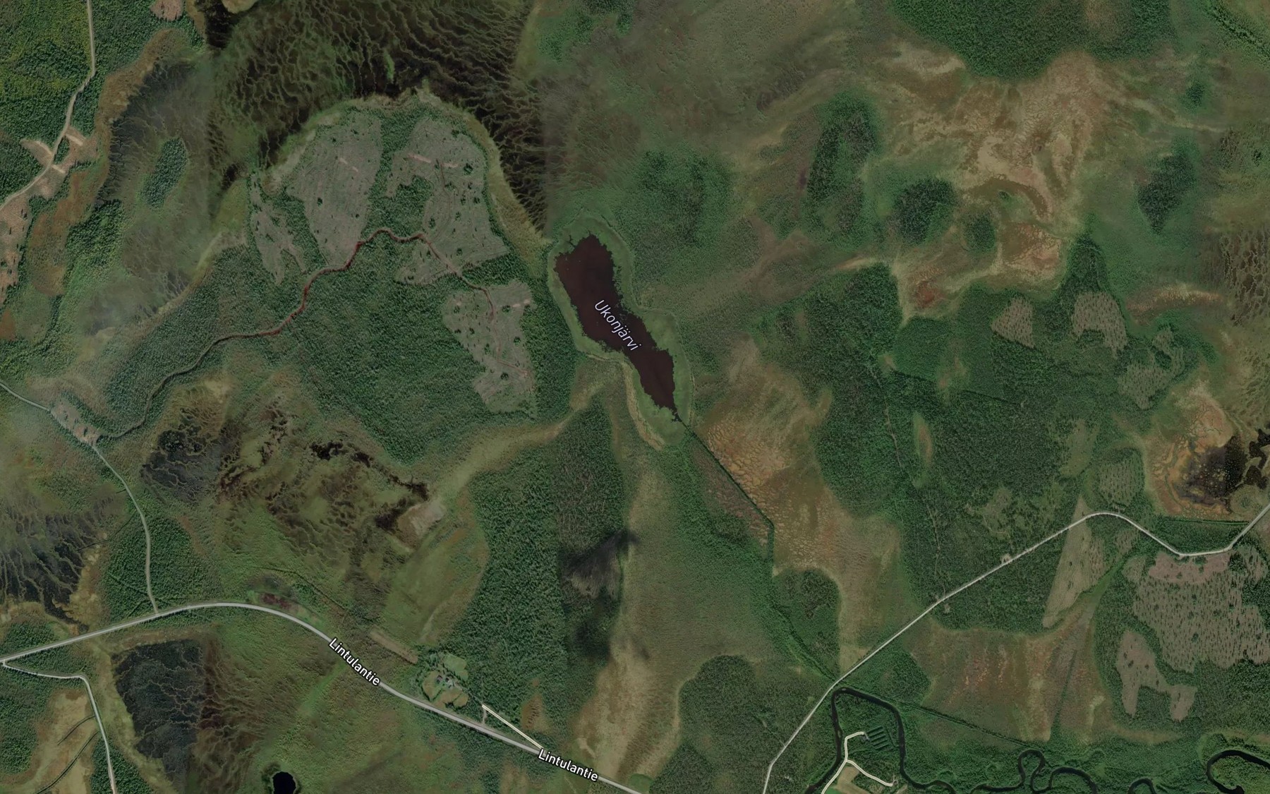Satellite map of the Ukonjarvi