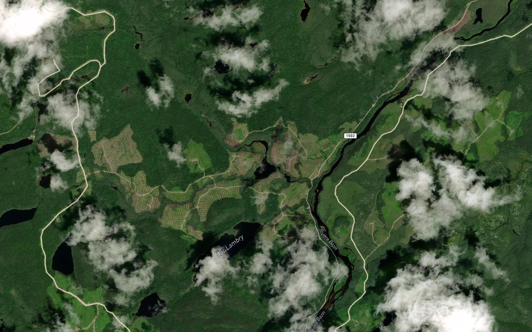 Satellite map of the Lac Maltais