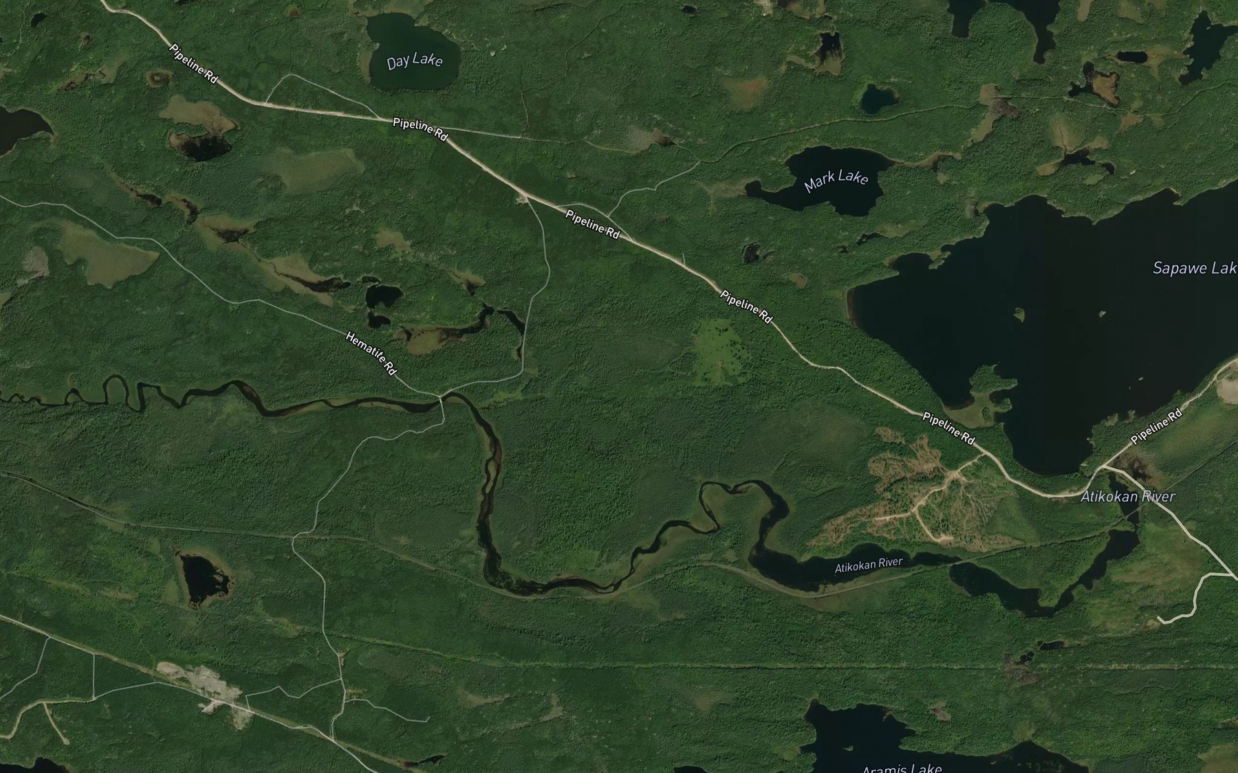Satellite map of the Snowball Creek