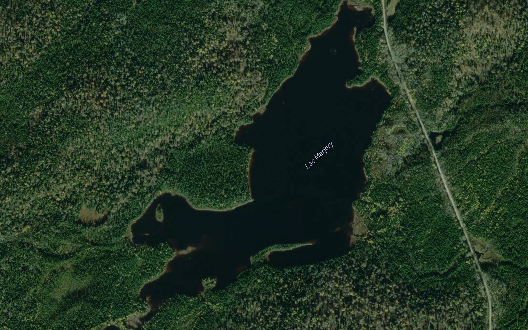 Satellite map of the Lac Marjory