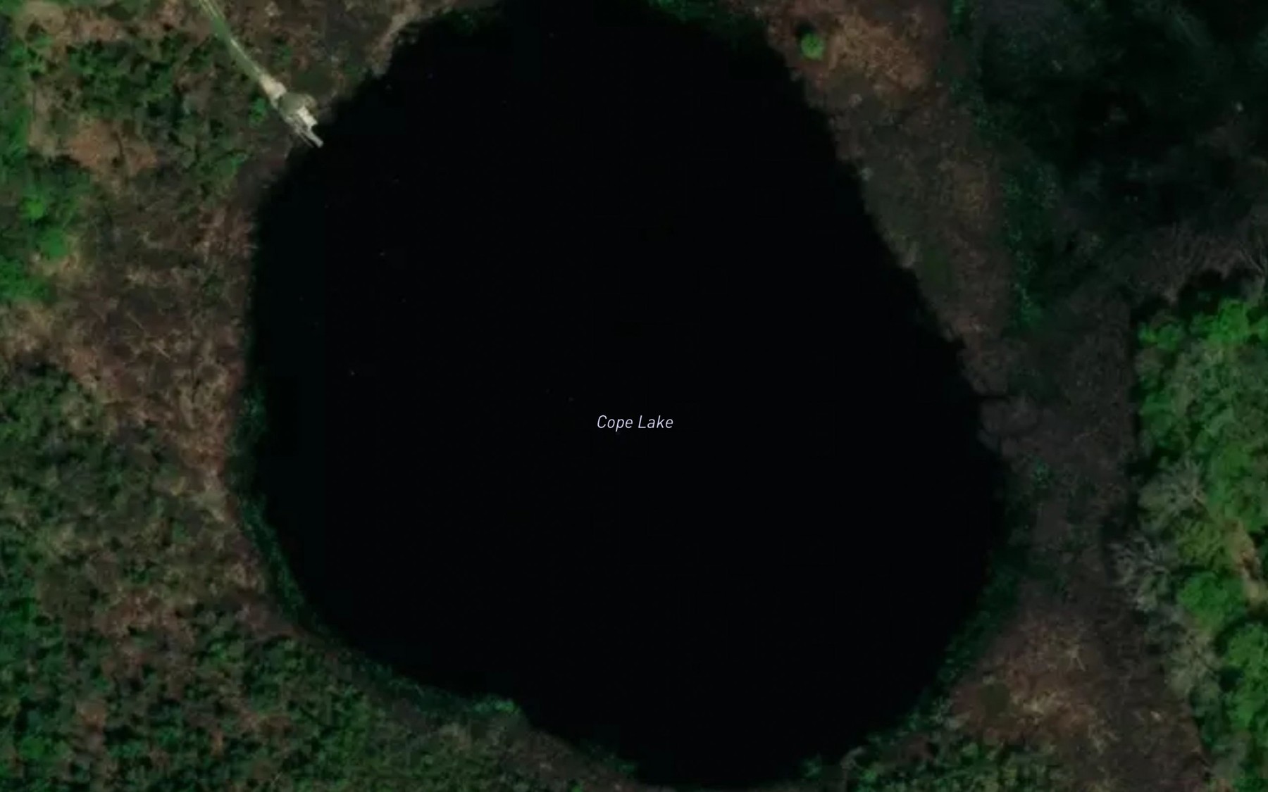 Satellite map of the Cope Lake
