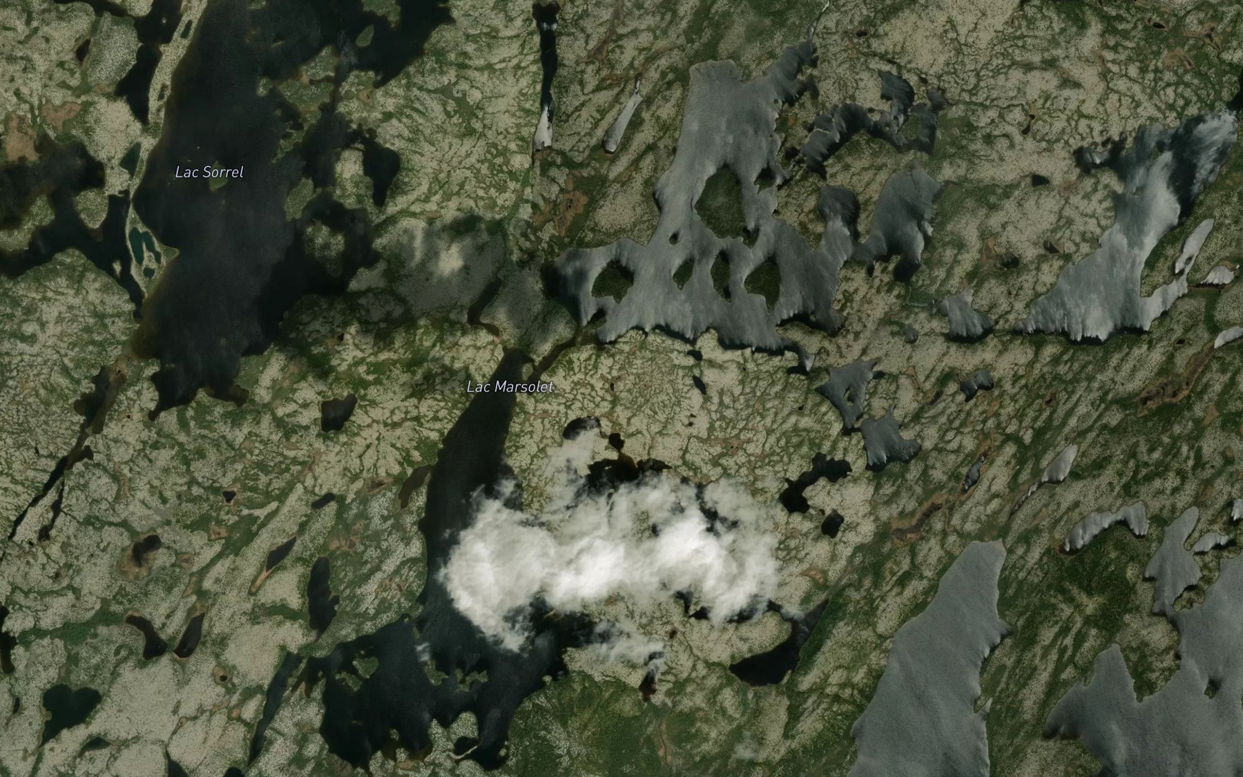 Satellite map of the Lac Marsolet