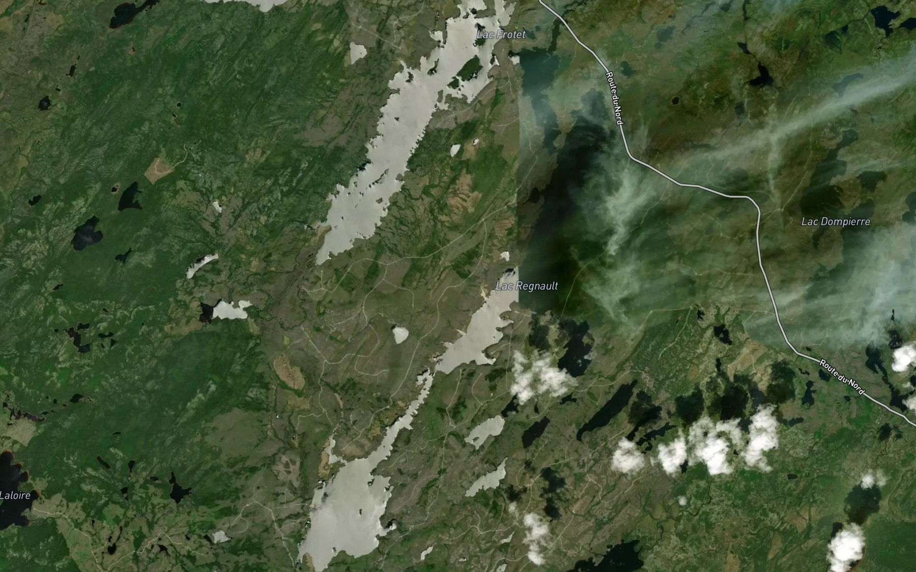 Satellite map of the Lac Regnault