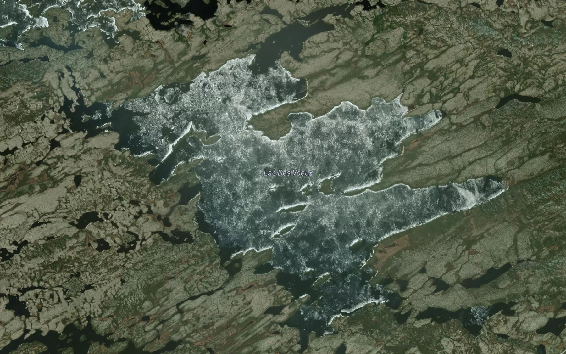 Satellite map of the Lac Des Voeux