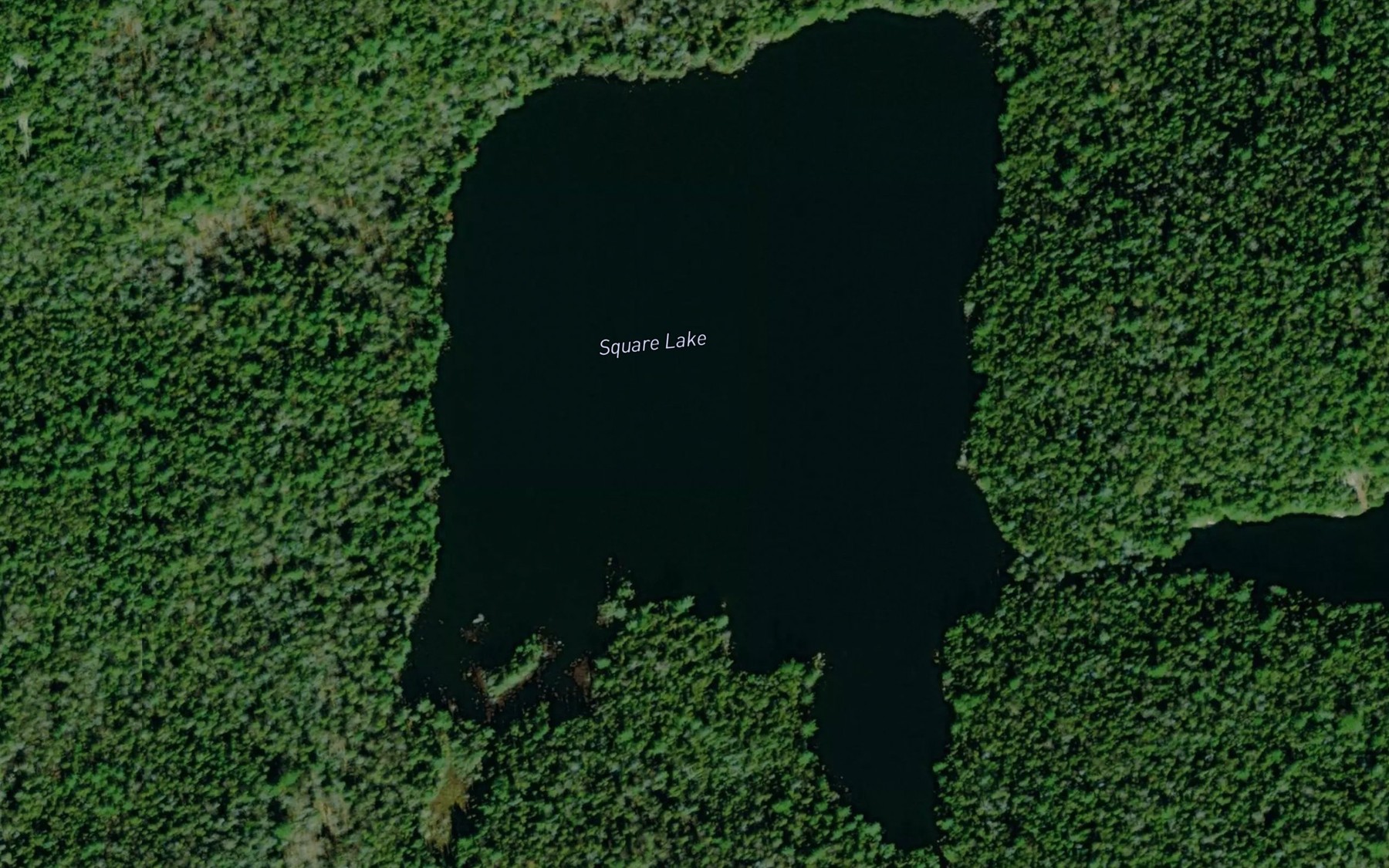 Satellite map of the Square Lake