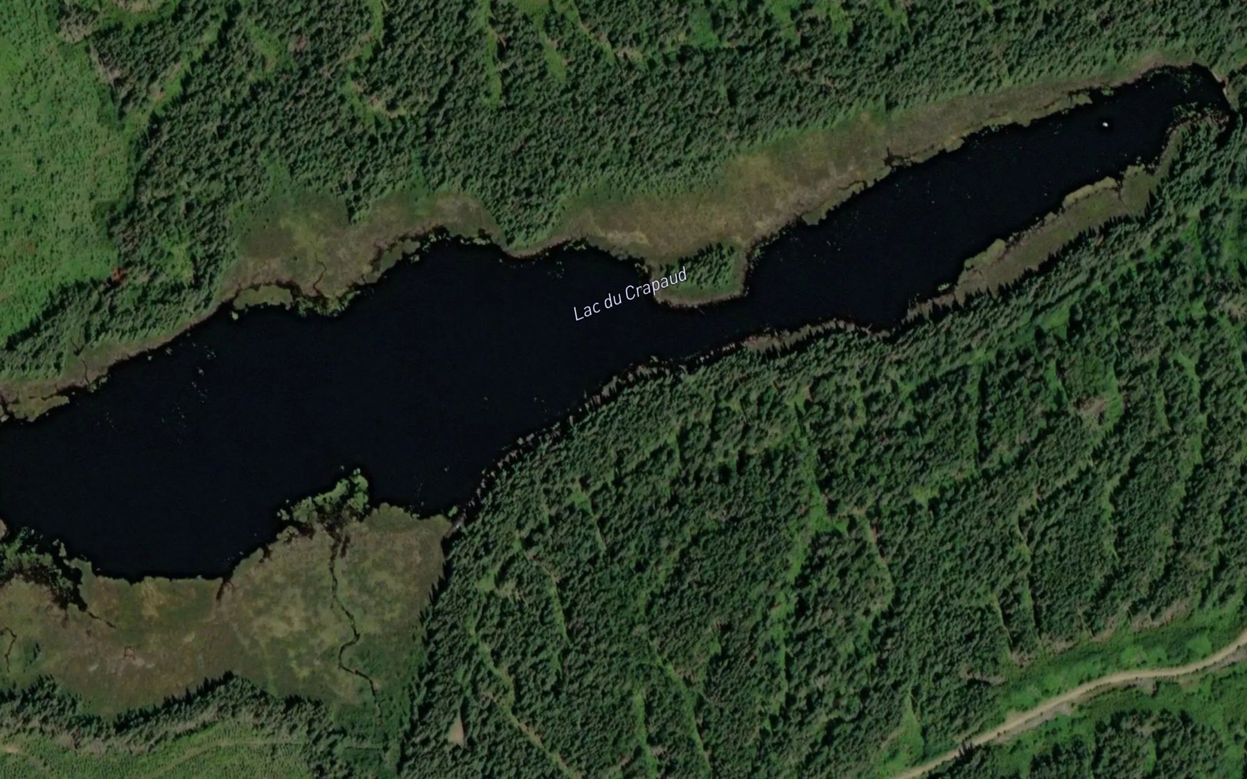 Satellite map of the Lac du Crapaud