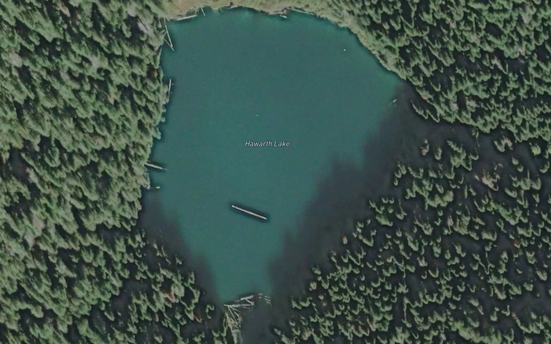 Satellite map of the Hawarth Lake