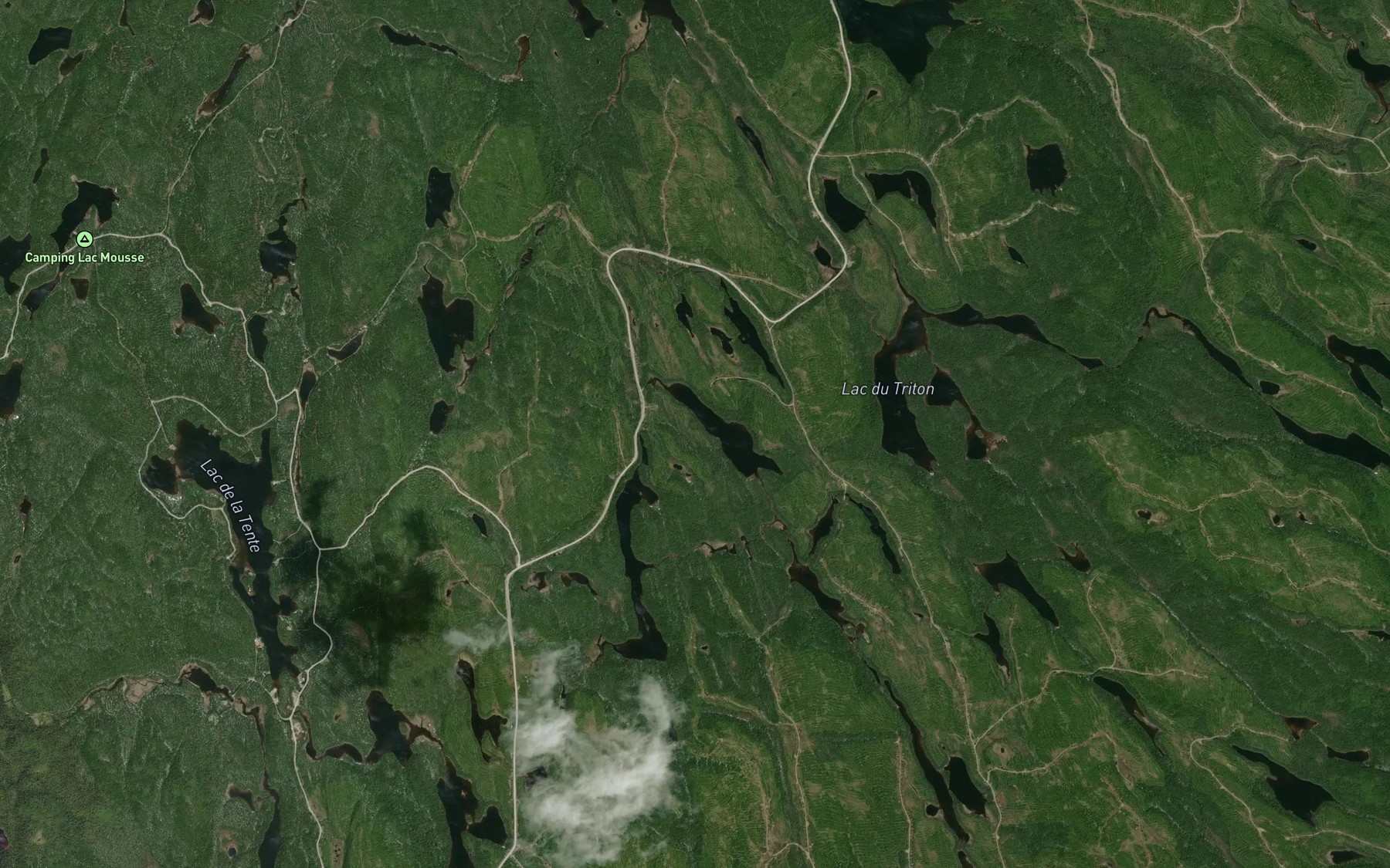 Satellite map of the Lac du Carcajou