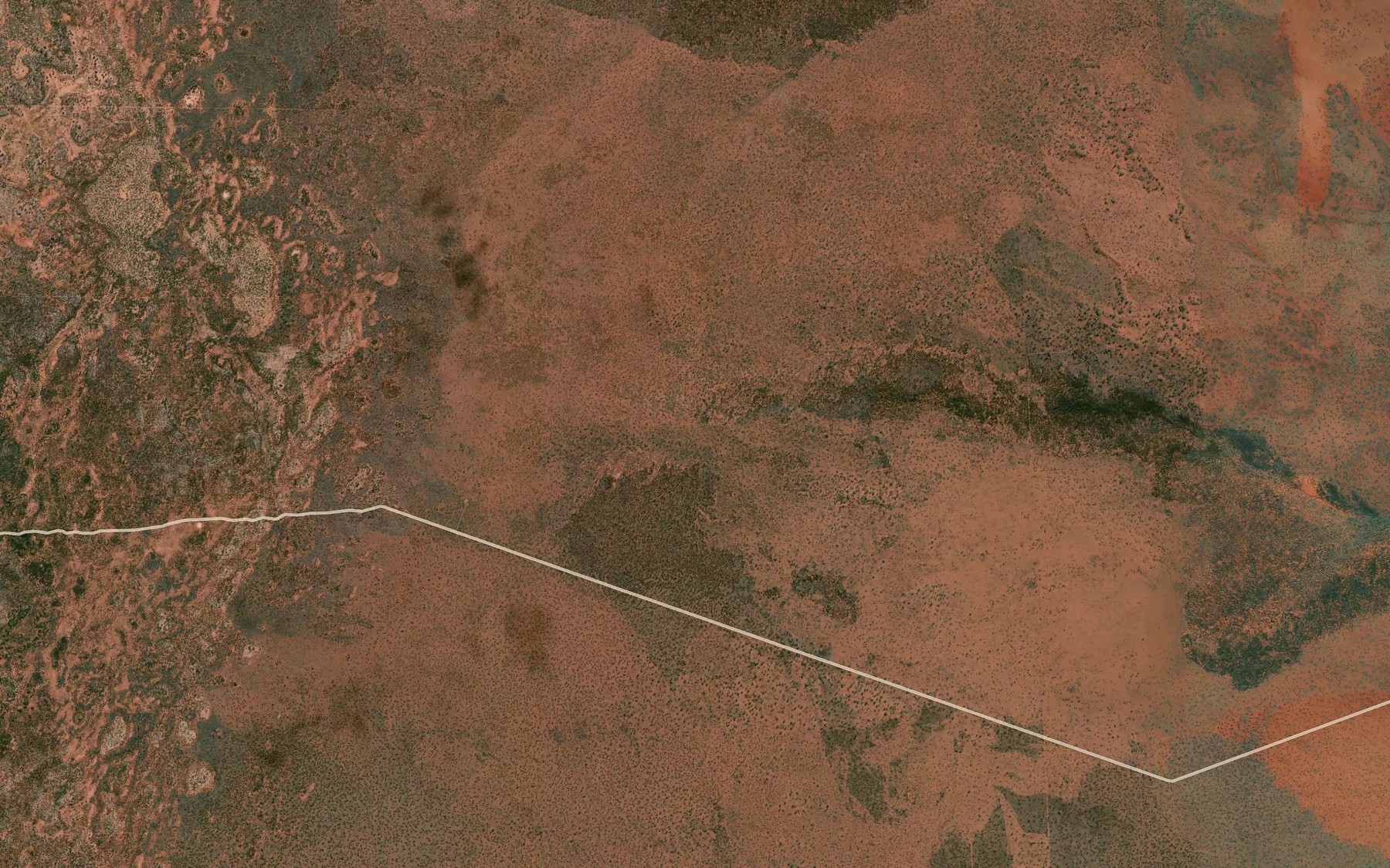 Satellite map of the Angus Creek