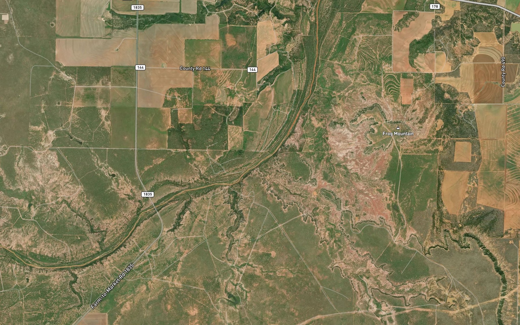 Satellite map of the Salt Branch