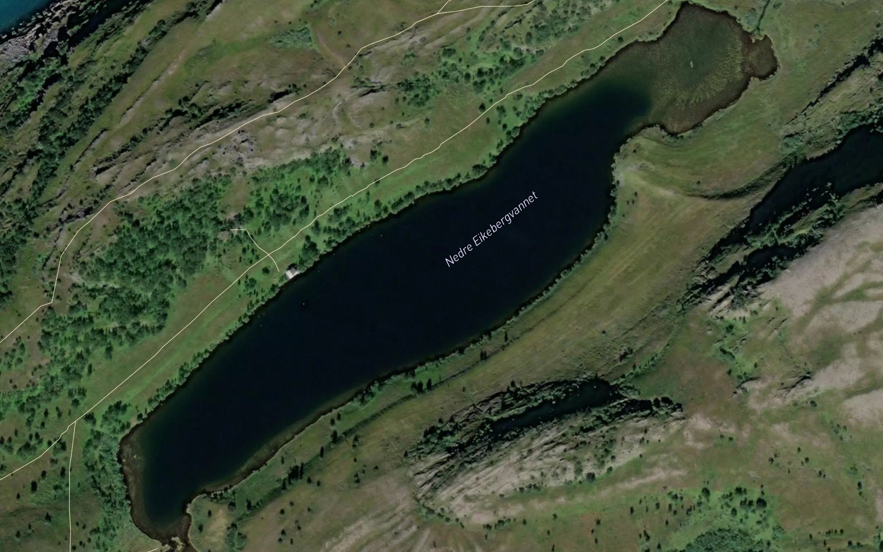 Satellite map of the Nedre Ekebergvatn