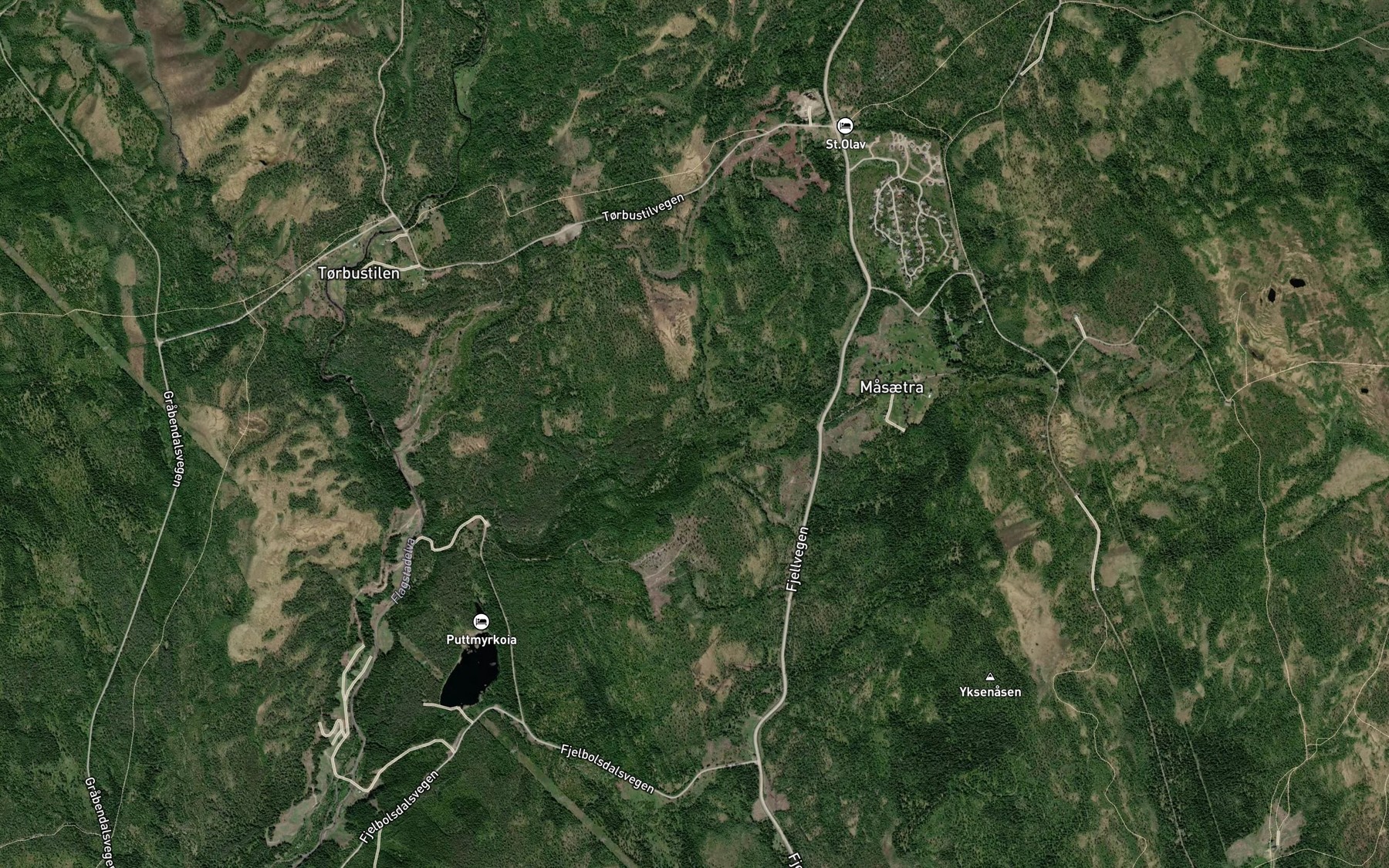 Satellite map of the Svartdalsbekken