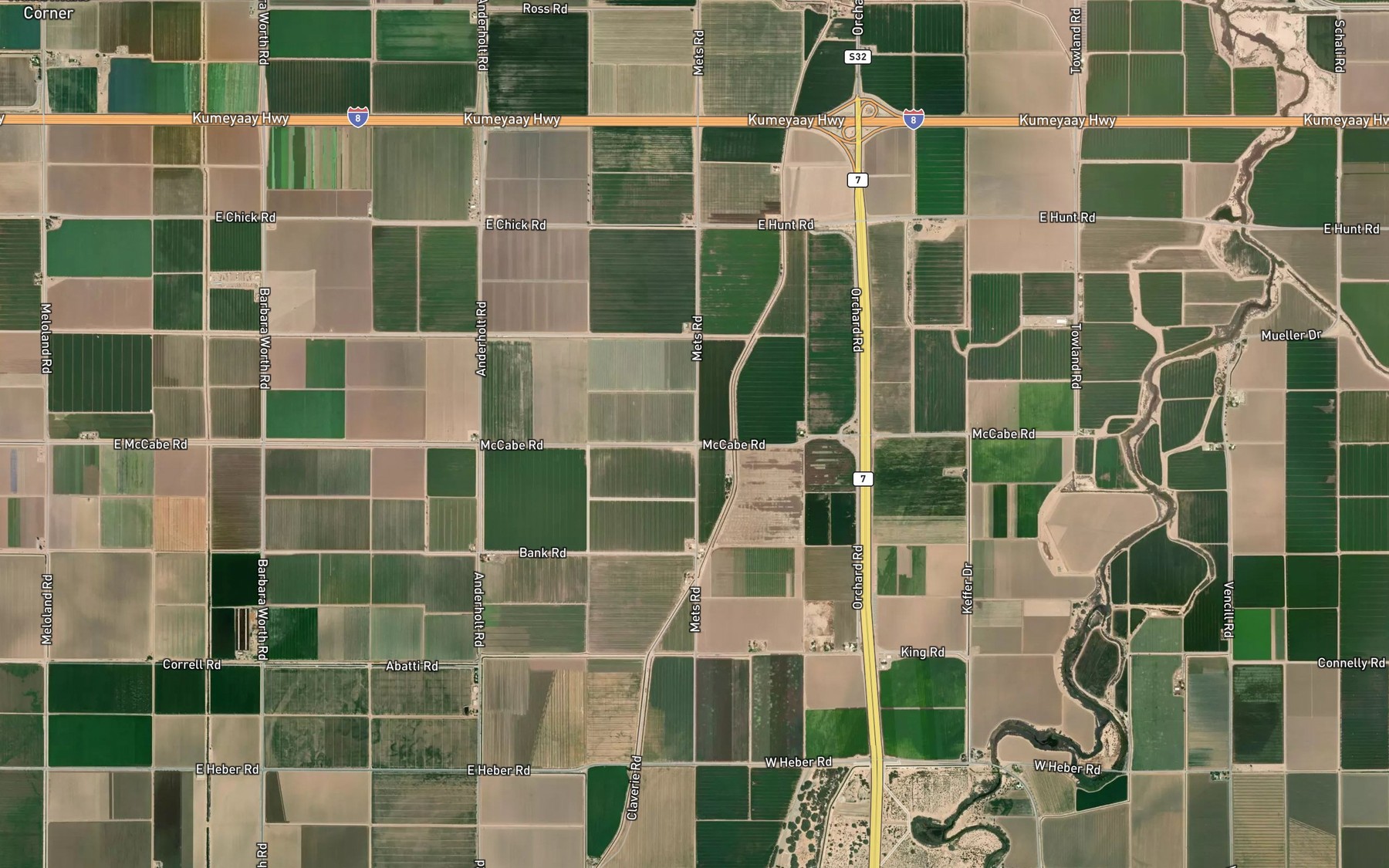 Satellite map of the Ash Lateral Twelve