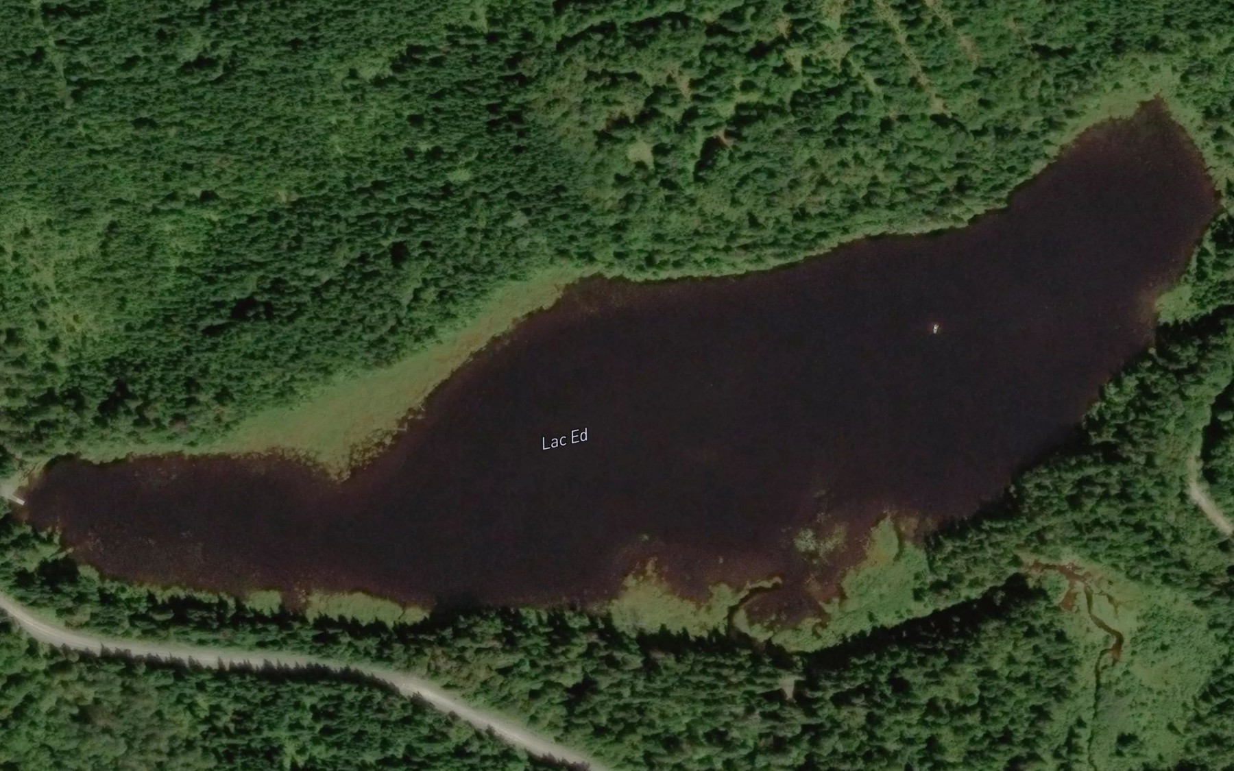 Satellite map of the Lac Ed