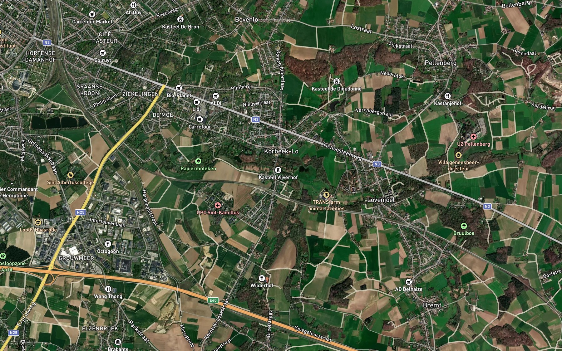 Satellite map of the Mollendaalbeek
