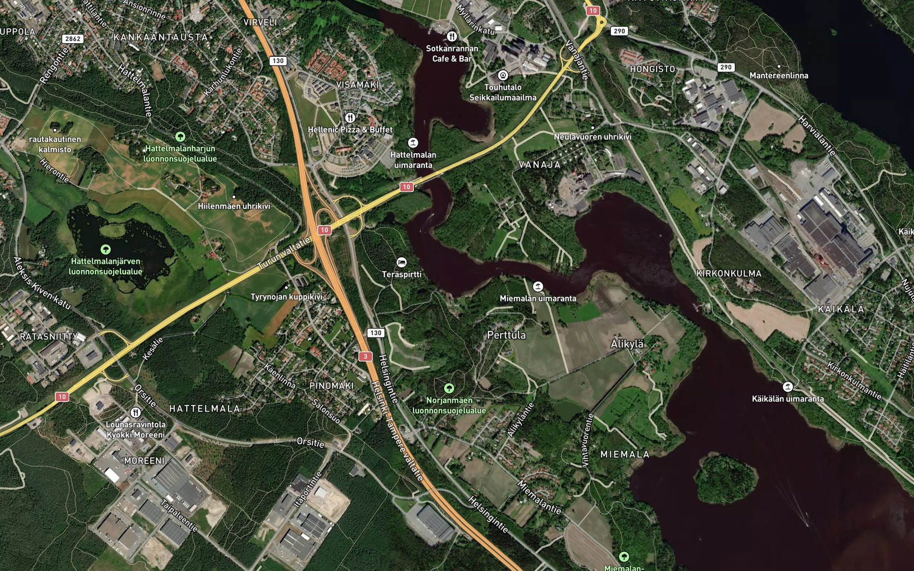 Satellite map of the Hakolahti