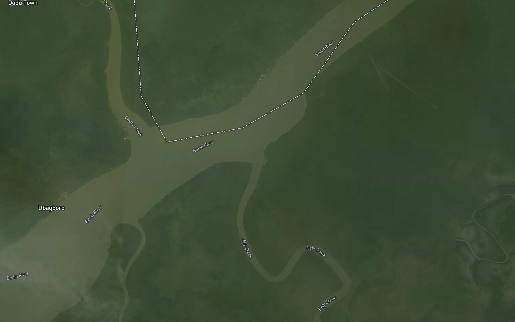 Satellite map of the Eghoro Creek