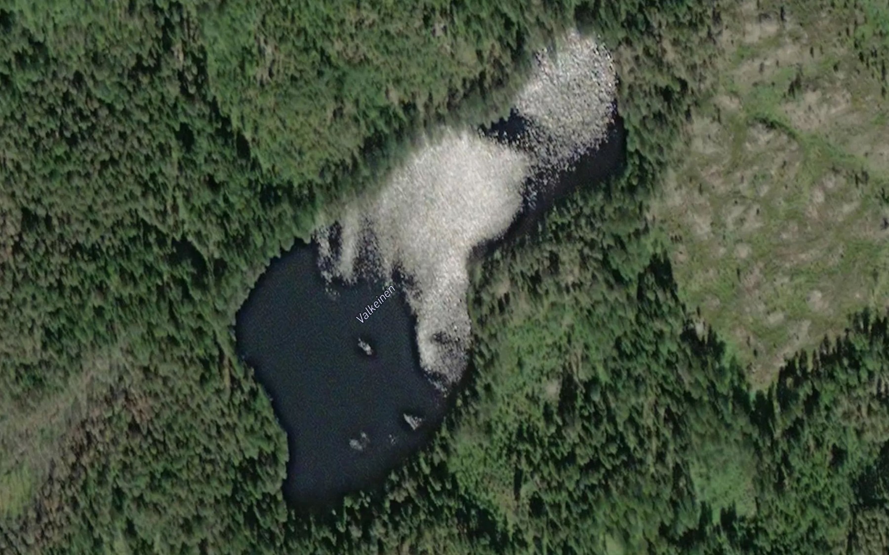 Satellite map of the Valkeinen