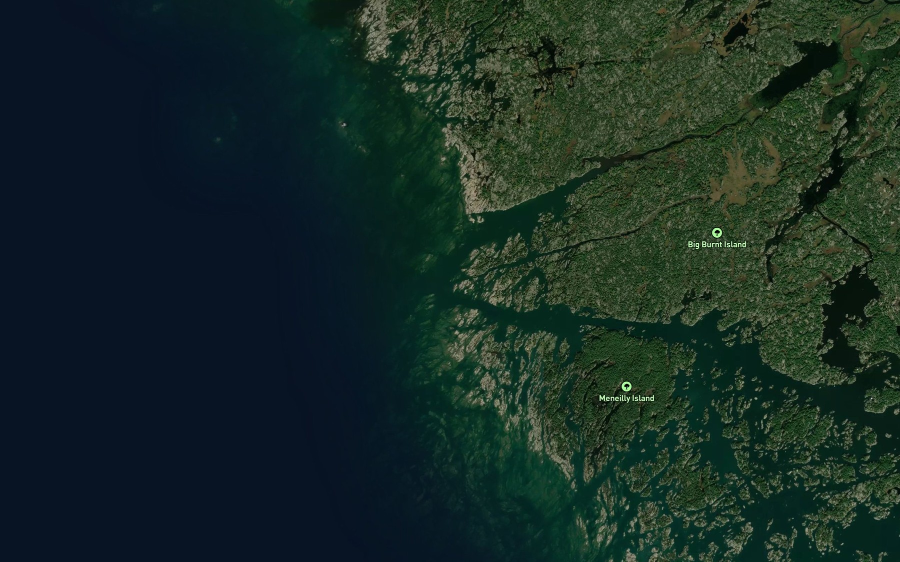 Satellite map of the North Reef