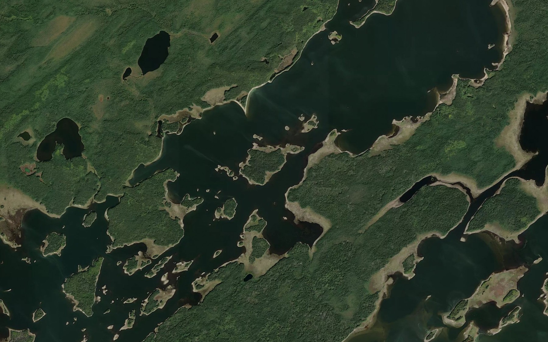 Satellite map of the Searson Bay