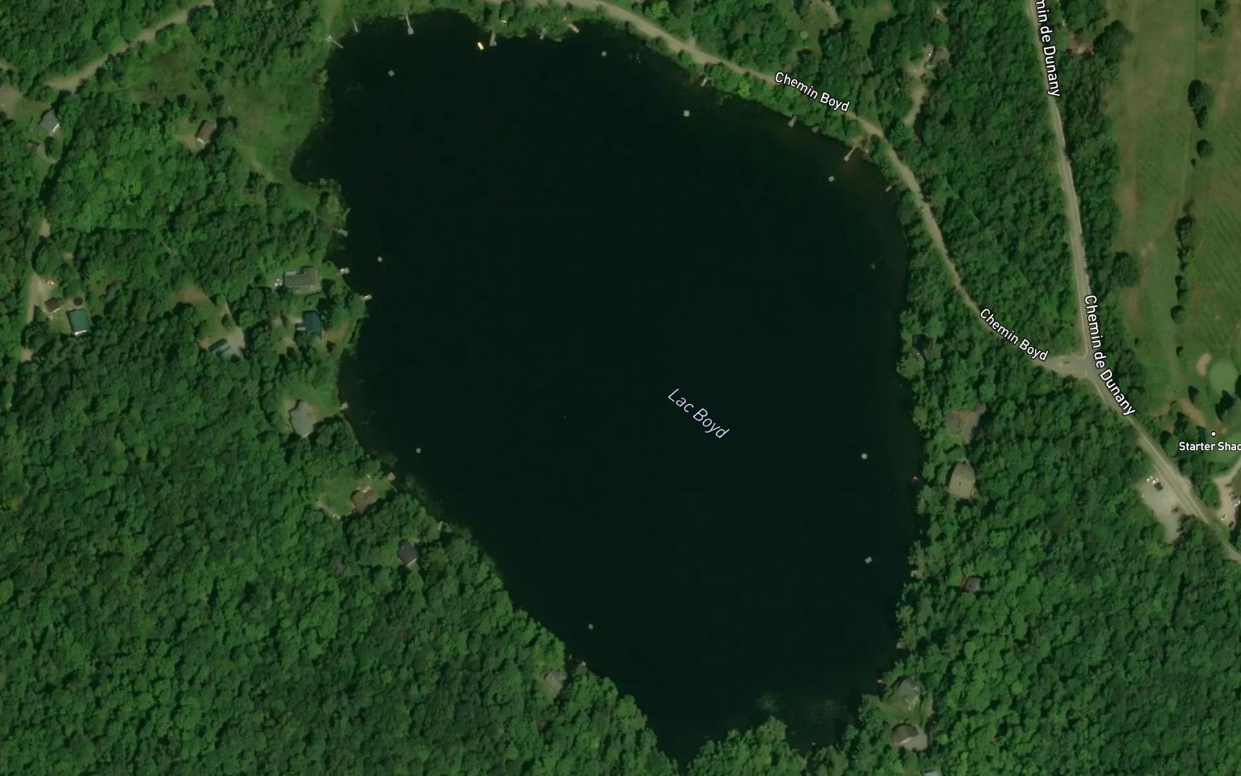 Satellite map of the Lac Boyd