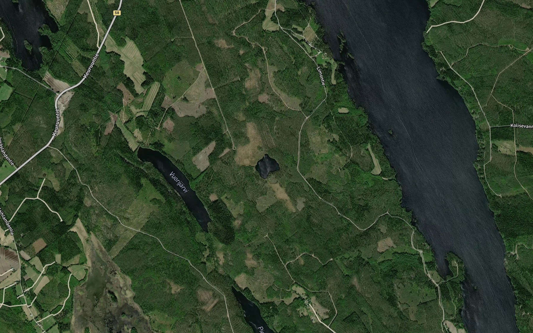 Satellite map of the Kulhanlampi