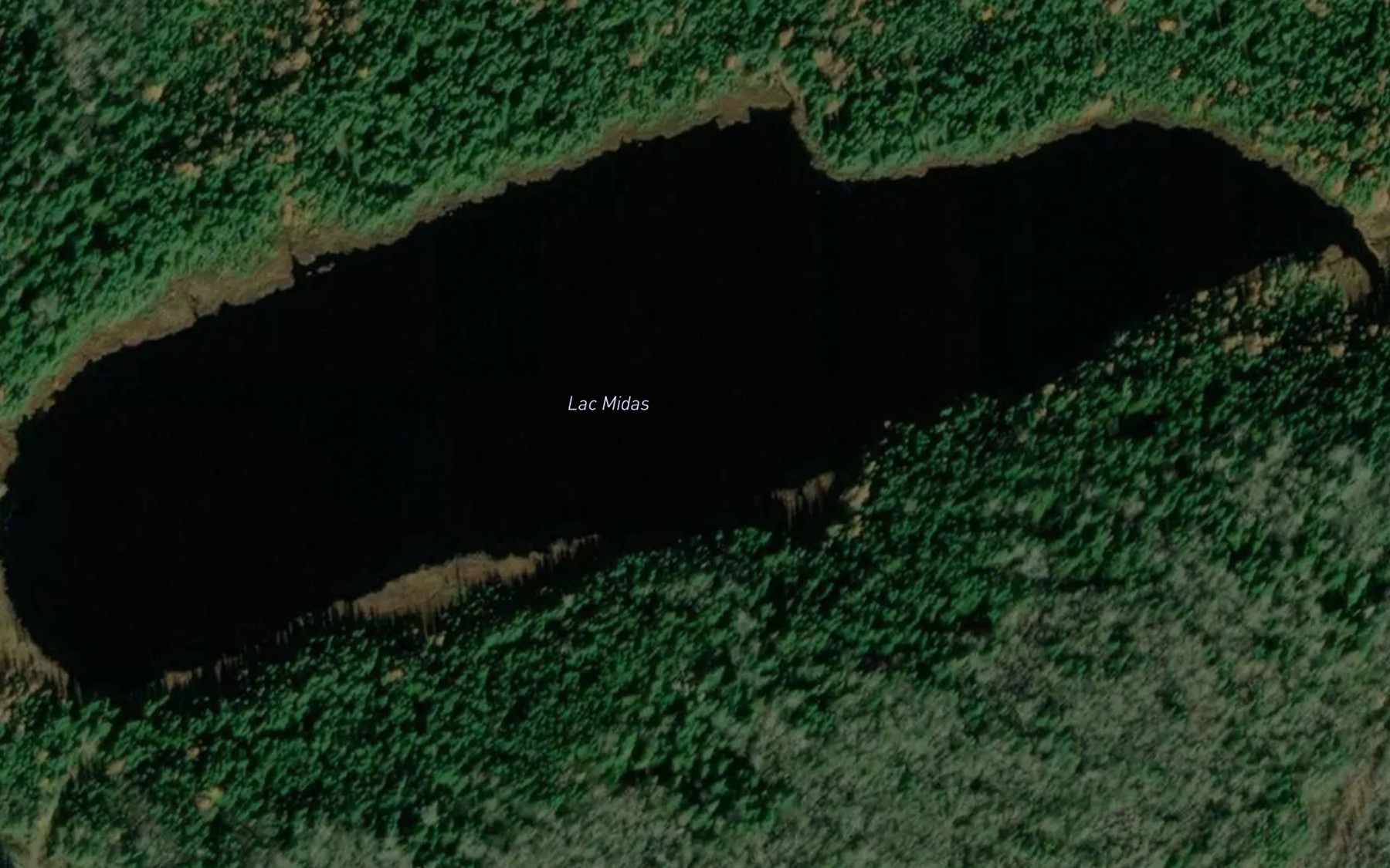 Satellite map of the Lac Midas