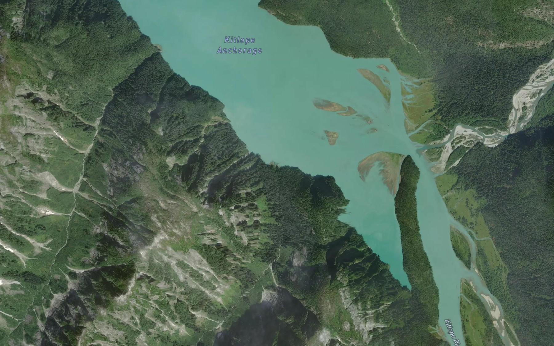 Satellite map of the Icy Creek